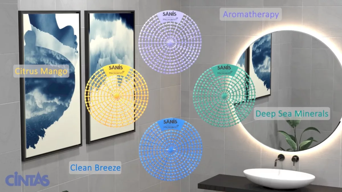 Mbns24 Microban Partner Cintas Sanis Urinal screen frangrances