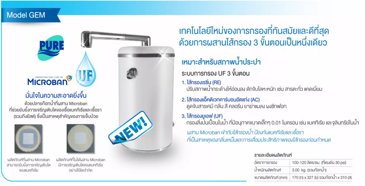 Pure Siam Cast Antibacterial Water Filter