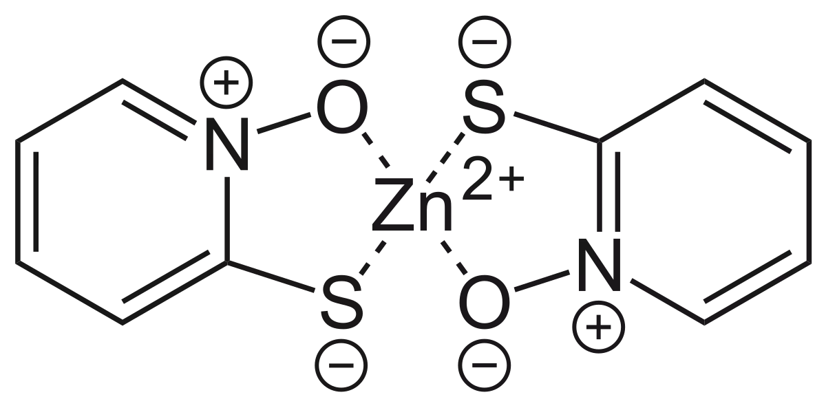 Zinc pyrithione molecule structure