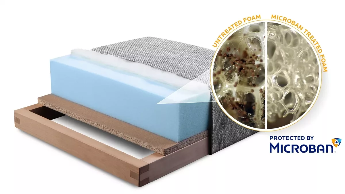 Mbns25 Microban Blog Foam Bedding Sofa Cross section