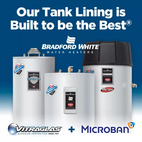 Bradford white water heater treated with microban