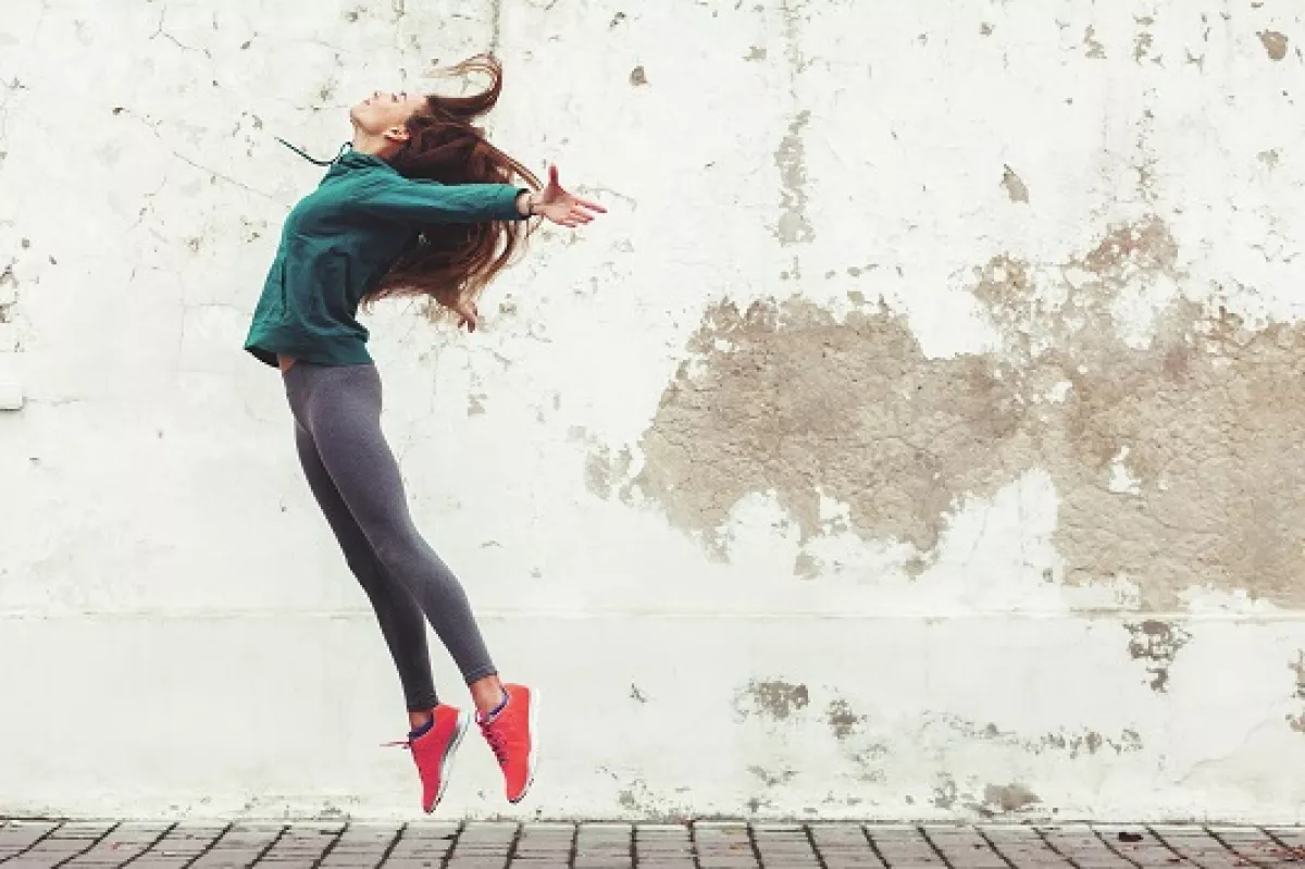 Woman Leaping