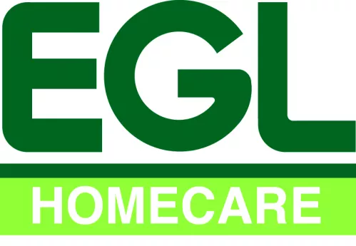 Green and White EGL Homecare Logo
