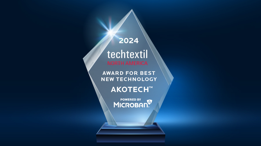 2024 techtextil award for best new technology - Akotech powered by Microban