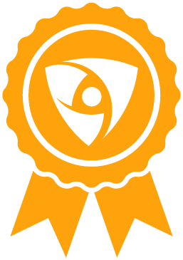 Orange icon of rosette