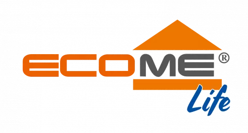 Ecomelife icon Grey with white binding